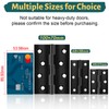Yeepeo 8 Pcs Door Hinges 68mm × 38mm, Black Stainless