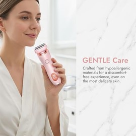 Shave Pro.Electric Shaver for Women, Rechargeable, Waterproof Trimmer for Face, Body, Bikini Area, and Legs (Pink)