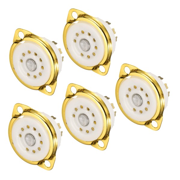 sourcing map 9 pins PCB Tube Socket Ceramics, Vacuum Tube