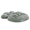 AuldHome Dog Pawprint Memorial Stone; Pet Cat or Dog Bereavement