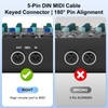 J&D 5-Pin DIN MIDI Cable, Male to Male Cables Compatible