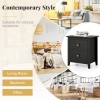Costway Modern Nightstand with Storage 2 Drawers and Support Legs