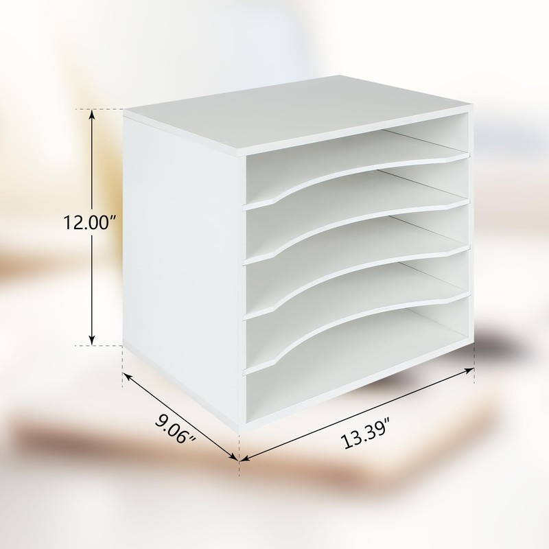 Desk Paper Organzier Wood Paper Organizer Storage Office Paper Shelves