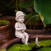Goodeco Fisherboy Statue Garden Decor - 11" Little Fishing Guy