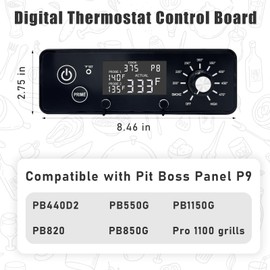 ETYLRUCO Control Board Replacement for Pit Boss Grills and Smokers, LCD Display Module for AC03P9, PB440D2/ PB1150G/ PB850G/ PB550G/ PB820/ Pro 1100 Wood Pellet Grills
