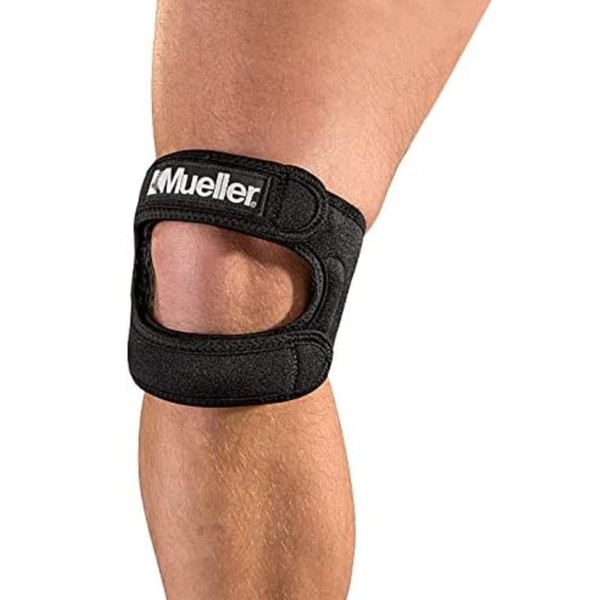 Mueller Sports Medicine Adjustable Max Knee Strap - Patella Tendon Support for Men and Women, Black, Large/X-Large