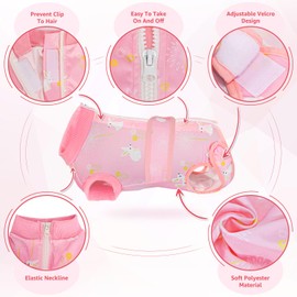 AUTOWT Dog Surgery Recovery Suit - Dog Cone E-Collar Alternative After Surgery Dog Onesie - Pet Surgical Spay Suit Abdominal Wounds Bandages Protect - Anti-Licking Pet Vest for Female Male Dog(XXL)