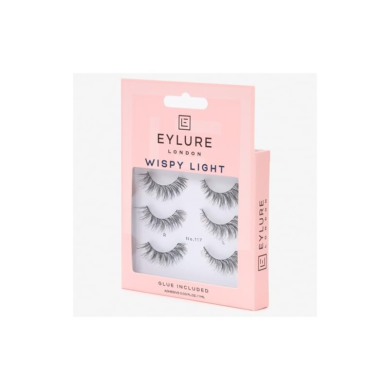 (Multi Pack- 3 Pairs) Eylure Texture #117 False Eyelashes, Black