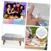 LABRIMP Iridescent Rainbow Tablecloth for Party Decorations Wedding Disposable Table