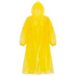 Long-Sleeve Lightweight Raincoat Poncho 40g Unisex PE for out door sport, camping, live event (5, Yellow, one size)