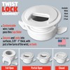 Twist Lock Grommet (1-Pack White) Cable, Wire & Cord Management