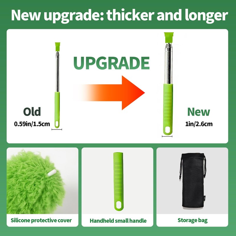 dusters for Cleaning extendable Long Handle，Webster Cobweb Duster with Extension