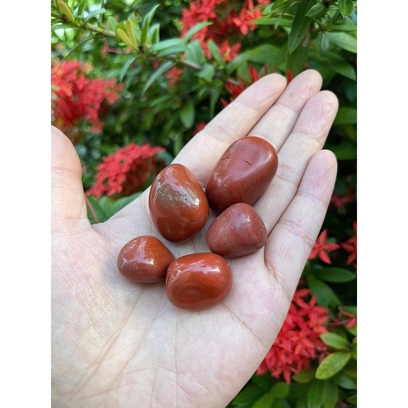 GAF TREASURES Wholesale Red Jasper Tumbled Stones, Polished Red Jasper