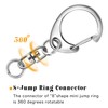 Roctee 50 pcs Metal Lobster Clasp Key, 1.92‘’ Keychain Clip,