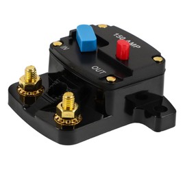 ULTECHNOVO Car Circuit Breaker Voltage Switching Circuit Breaker Block Power Inverter Fuse Amp Vehicle System Inverters Electric Breaker Bar Auto Outlet Pile Bolt Black Silver Contacts