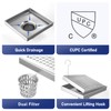 Bernkot Square Shower Drain 6", 304 Stainless Steel Floor Drain