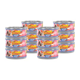 Purina Friskies Shreds with Salmon in Sauce, Made with Real Salmon, Includes Protein and All Essential Nutrients, 5.5 Ounce Cans (Pack of 12)