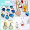 sourcing map 18 Pcs Open Bezel, Heart Resin Bezels Pendants