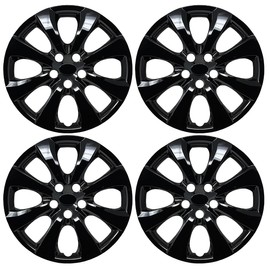 HubStar Hubcap Replacement for Toyota Corolla 2020-2025, 16-inch Replica Wheel Cover (Set of 4) Gloss Black
