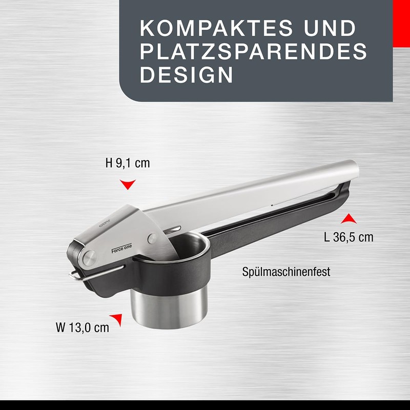GEFU Force One Potato, Juice and Spaetzle Press, Stainless Steel,