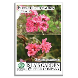 Clarkia Flower Seeds – Elegant Double Light Salmon (Clarkia Unguiculata) – 1000+ Non-GMO Heirloom Seeds, by Isla’s Garden Seeds, Perfect for Home Gardens, Easy to Grow, Beautiful Blooms, Great Gift