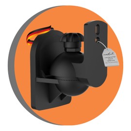 PureMounts PM Sound Speaker Universal Wall Mount, Tilt: -20° to 20 °, Swivels: -70° to 70°, Distance to the wall: 64mm, Max. Weight Supported: 3.5 kg.