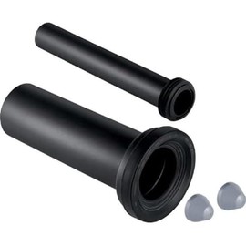 Geberit PE Connector Fittings for Wall D 110 with 2 Chrome-Coloured Covers, Length: 300 mm 152439461