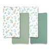 4 Pack Sage Green Fitted Nursery Sheets Breathable Neutral Unisex