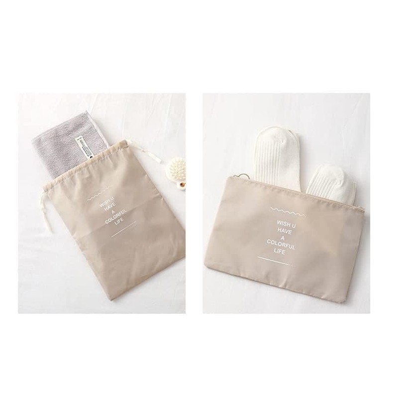 Hjinshio Men's Business Bag, Travel Pouch Set, Clothes Storage Bag,