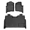 SMARTLINER Custom Fit Floor Mats 2 Row Liner Set Black