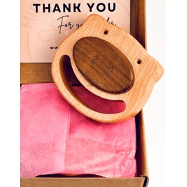 HippoToys Rattle Toys for Babies 0-6 Months, Wooden Toys for Babies, Wood Baby Toys, Montessori Wooden Teethers, Animal Shape, Shaker Sound, Sensory Newborn Essential, Baby Gift