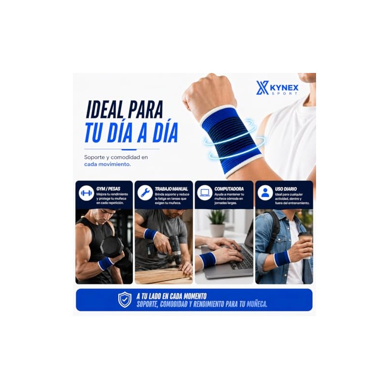 Soporte de Mu?eca Deportivo para Adultos, Compresi?n Ligera y Alivio