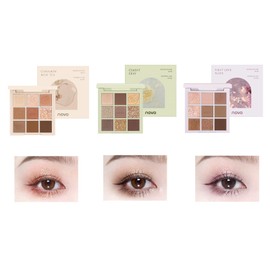 novo British Afternoon Tea, 9 Colors, Eye Shadow Palette, Eye Makeup, 0.3 oz (9 g), Brown, Pink, Orange, Limited Color, Glitter, Matte, Sheer, Glitter, Popular, Expert, Transparent, Texture,