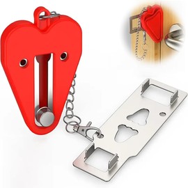 TUDOUZZZ Portable Door Lock, Portable Door Lock for Travel, Stainless Steel Safety Security, Hotel Apartment Door Lock Security, Hotel Room Door Lock Security