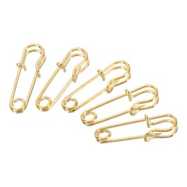sourcing map Safety Pins 1.06 Inch Large Metal Sewing Pins for Blankets Skirts Crafts Brooch Making Gold Tone 50Pcs