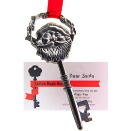 Westmon Works Santa Key for No Chimney Houses Magic Skeleton Keys with Santas Face