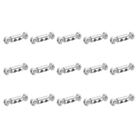 PATIKIL 5.3x10mm Wire Rope Clip 15pcs Metal Cable Clamp 3mm Double Hole Wire Lock Rope Fitting Clip for Cable with M4x0.7mm Screw