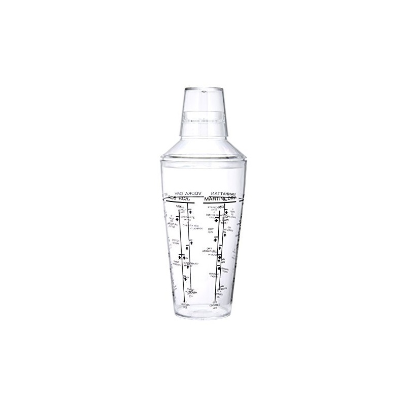Avanti Acrylic Cocktail Shaker, 700 ml Capacity, Clear
