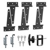 SKYSEN Shed Door Hardware Kit, Complete Set with T-Handle Lock,