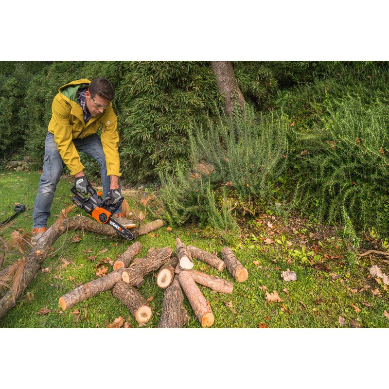 Worx WG322 20V Power Share 10" Cordless Chainsaw with Auto-Tension