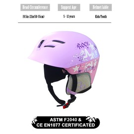 Kids Ski Helmet Snowboarding Sled Helmet for Kids Youth and Toddler w/Matching Goggles Age 2-6 Y and 5-23 Y ASTM Certified