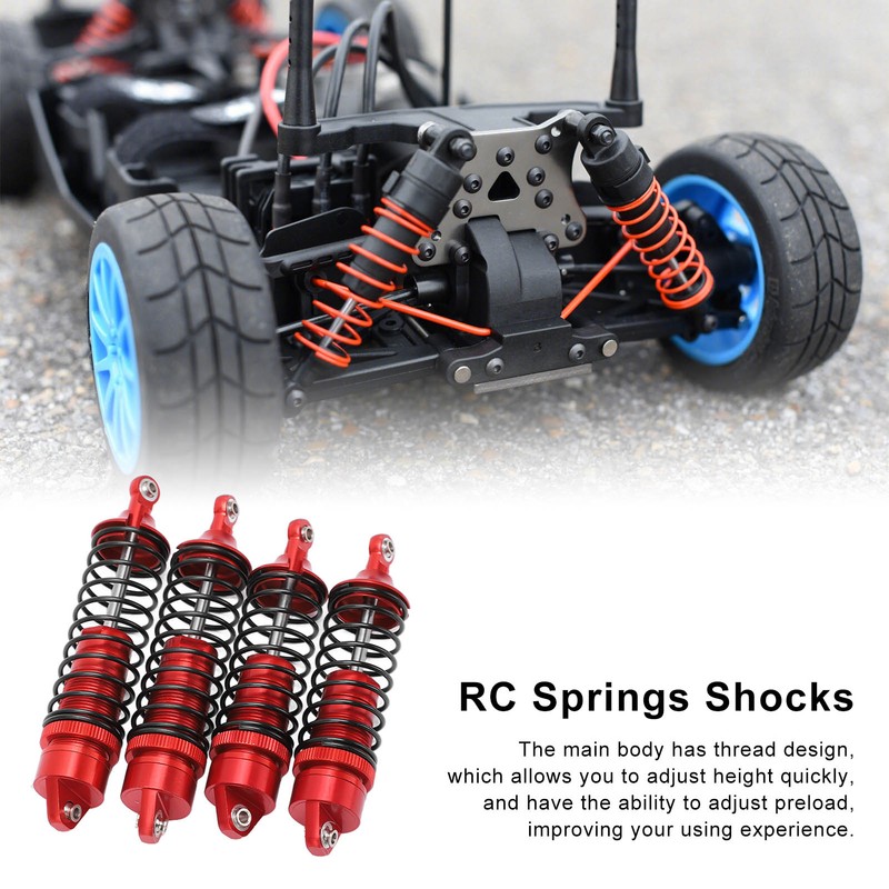 4Pcs RC Front Rear Shocks Set Model Car Shock Absorber