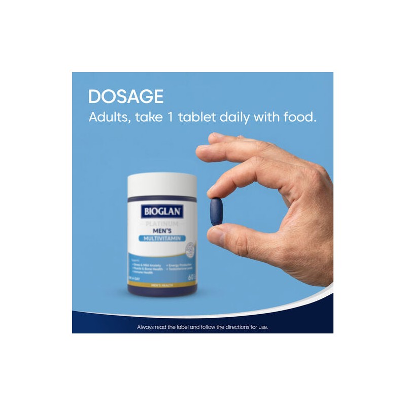 Bioglan Platinum Mens Multi 60 Tablets