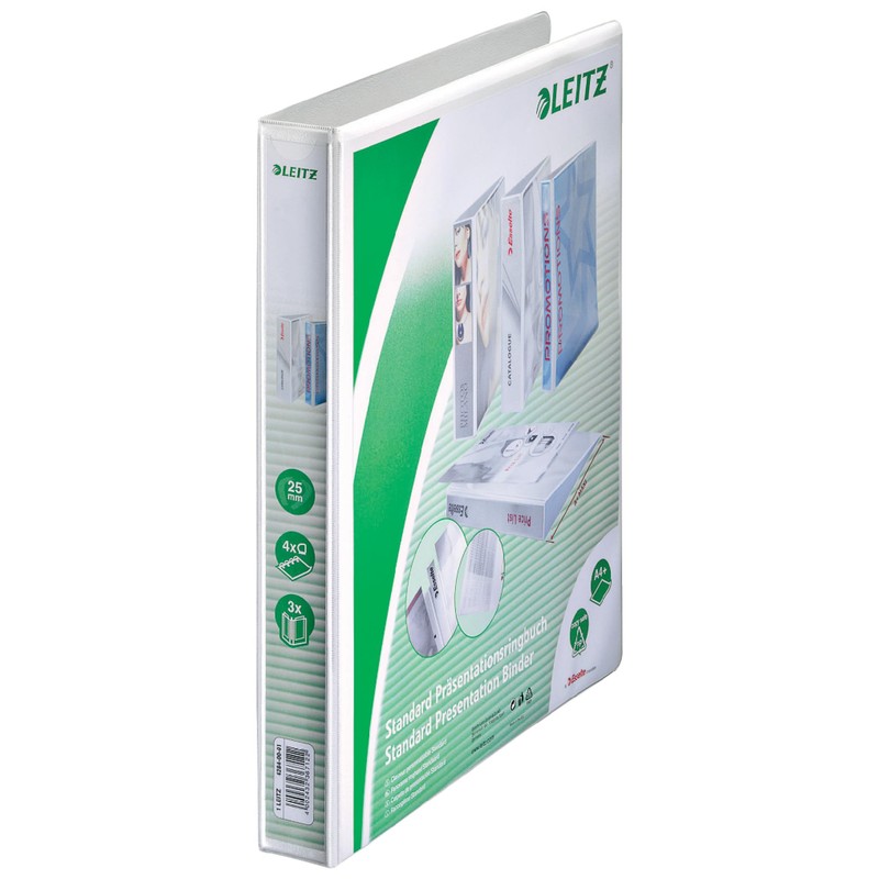 Leitz 42840001 Presentation Ring Binder A4 with Pouches and 4