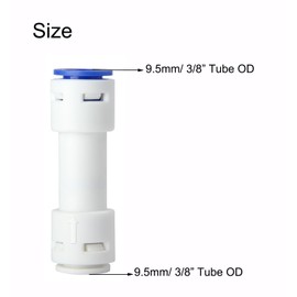 NACX 3/8" OD Straight Quick Push to Connect Check Valve for Reverse Osmosis System, Water Purifiers water filters, 4Pcs