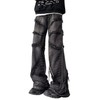 Hugboom Men's Baggy Jeans Y2k Hip Hop Pants Stacked Jeans