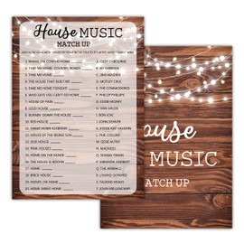 Housewarming Party Games, House Music, Rustic New Home, New House, New Homeowner Party Games Cards, 30 Sheets Each Pack