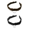 VINGTAINE HK-355-BK- Braided Headband with Different Materials, Twist Braid, Chiffon