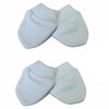 Newborn 2 Pairs of Scratch Mitts/Mittens - 100% Cotton Baby