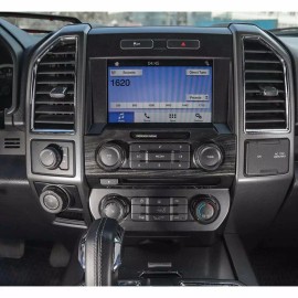 Xtreme trux Molded Black Wood Grain Radio Bezel Dash Trim Cover For 17-21 Ford F250 F350